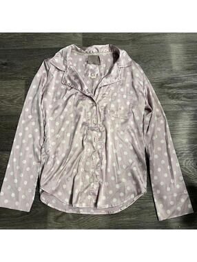 Victoria's Secret pink polka dot satin pajama set